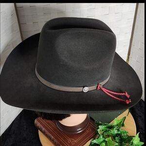 👉RESISTOL 4X BLK "LOOKOUT" WESTERN COWBOY HAT ~GEORGE STRAIT EDITION ~SIZE: 7 R